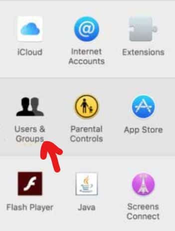 Create a New user account in Mac - Screenshot