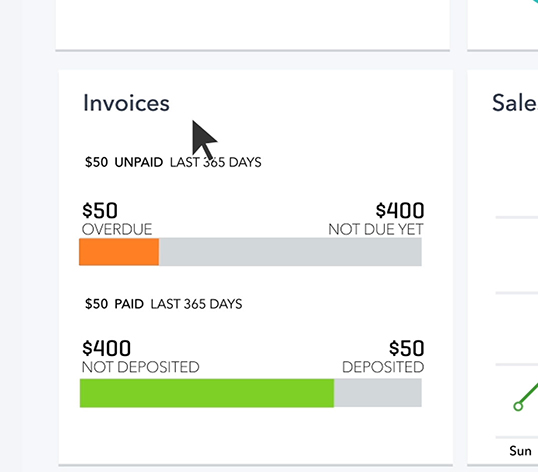 Creating first invoice - Screenshot